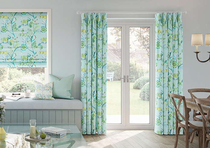 Gujarat, Cyan - Made to Measure Curtain - Image 3